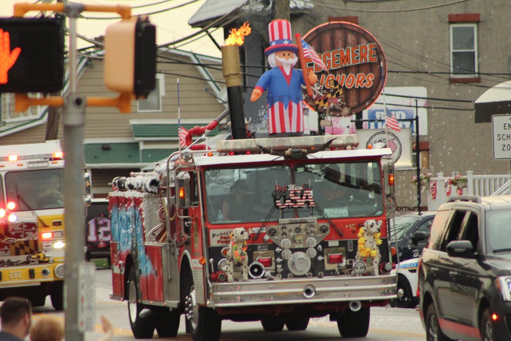 Volunteer firefighters put on parade in Edgemere